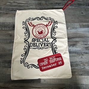 Christmas Santa Sack, Large Christmas Canvas Gift Bag with Drawstring